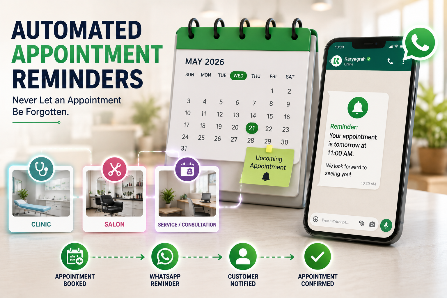 How to Send WhatsApp Appointment Reminders Automatically