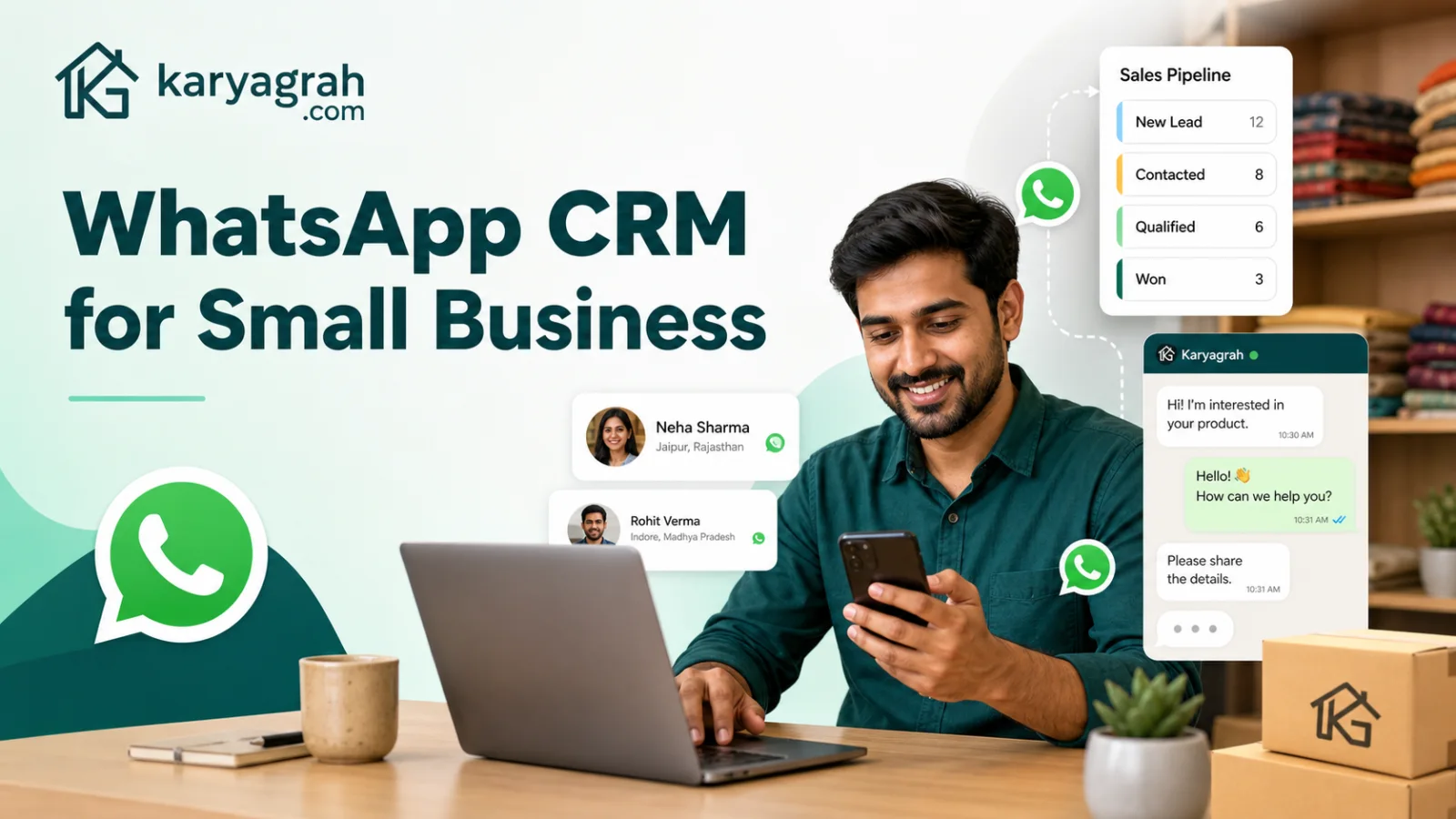 WhatsApp CRM for small businesses in India: features, setup, and buying checklist